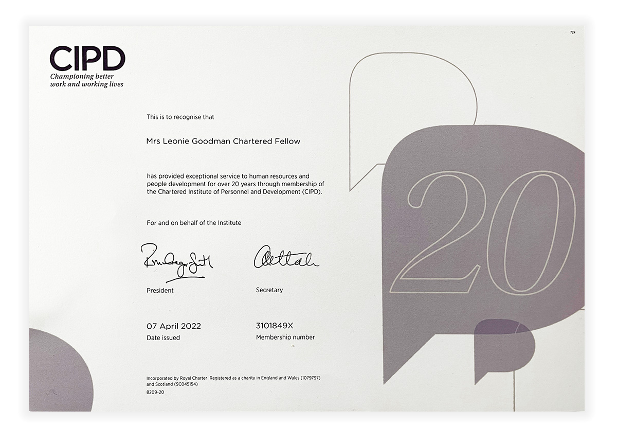 CIPD Certificate - Leonie Goodman 